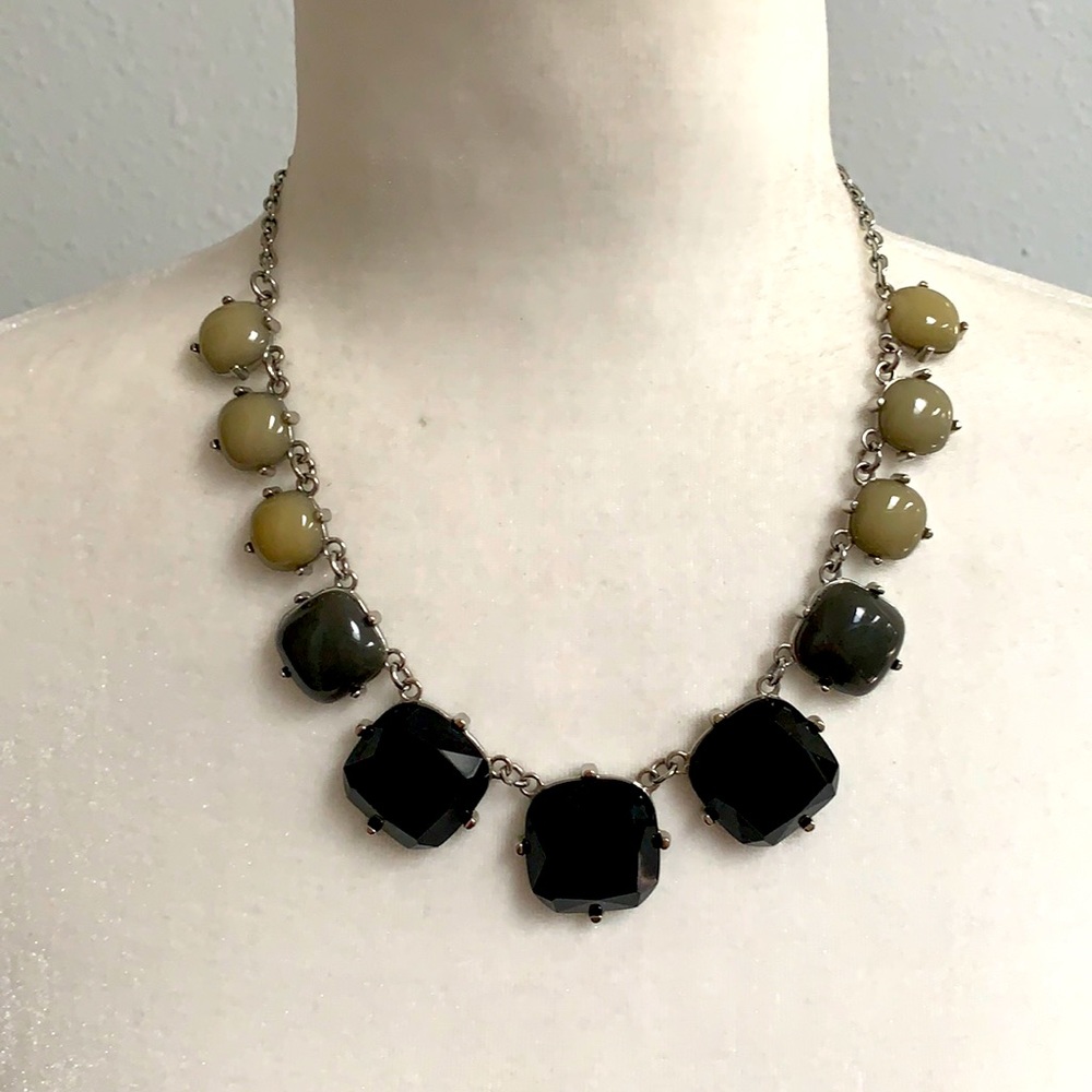 Black and Gray Statement Necklace